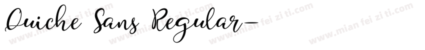 Quiche Sans Regular字体转换